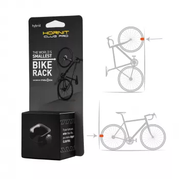 HORNIT CLUG PRO Soporte de pared híbrido para bicicleta Negro Medium 7762HCP