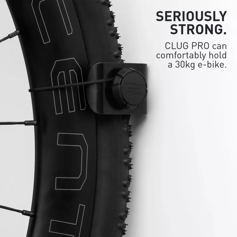 HORNIT CLUG PRO Soporte de pared híbrido para bicicleta Negro Medium 7762HCP