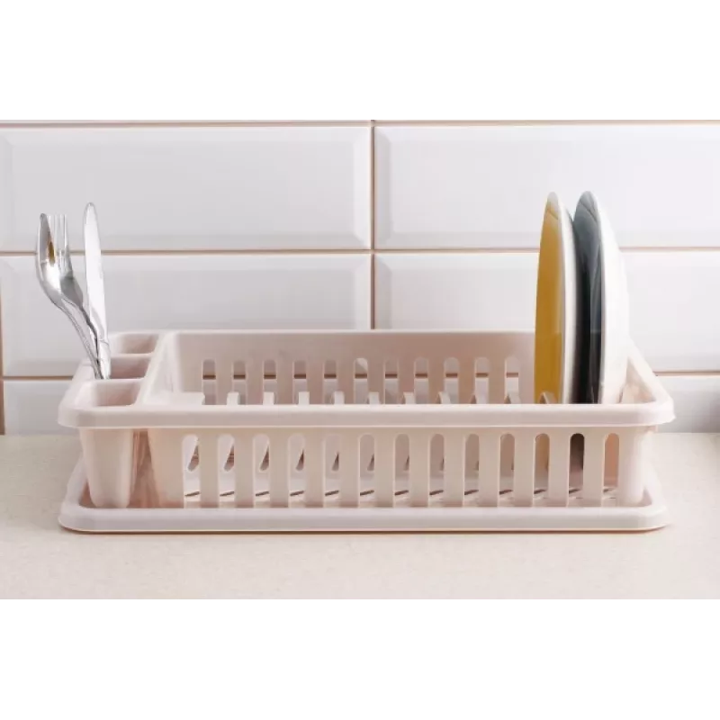 Escurridor de platos CURVER 26,5 x 42 x 8,8 cm Beige