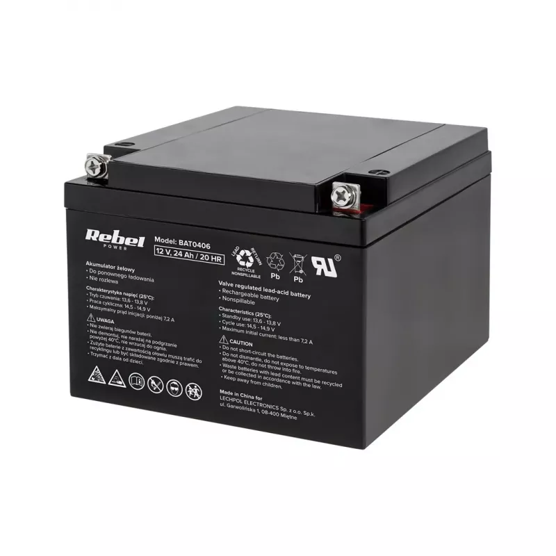 Batería de gel Rebel 12V 24Ah