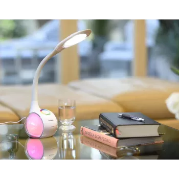 Lámpara de mesa LED Activejet AJE-RAINBOW con base de iluminación RGB