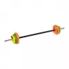 REBEL ACTIVE Set de mancuernas de hierro fundido 20 kg con barra de 140 cm