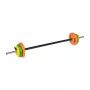 REBEL ACTIVE Set de mancuernas de hierro fundido 20 kg con barra de 140 cm