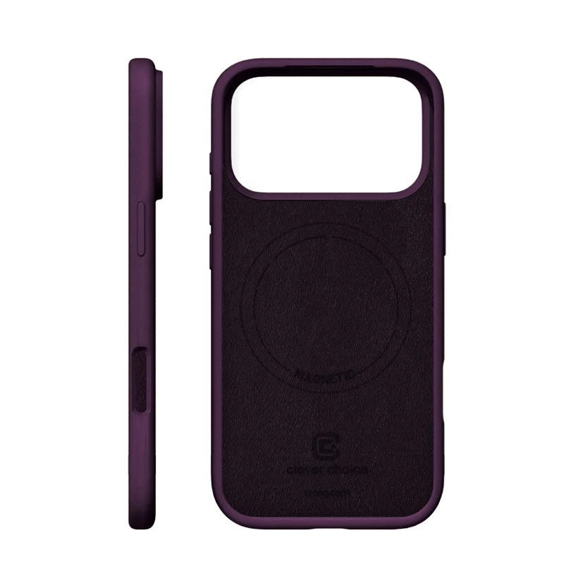 Crong Color Cover Magnetic – funda MagSafe para iPhone 18 Pro Max / 17 Pro Max (ciruela)