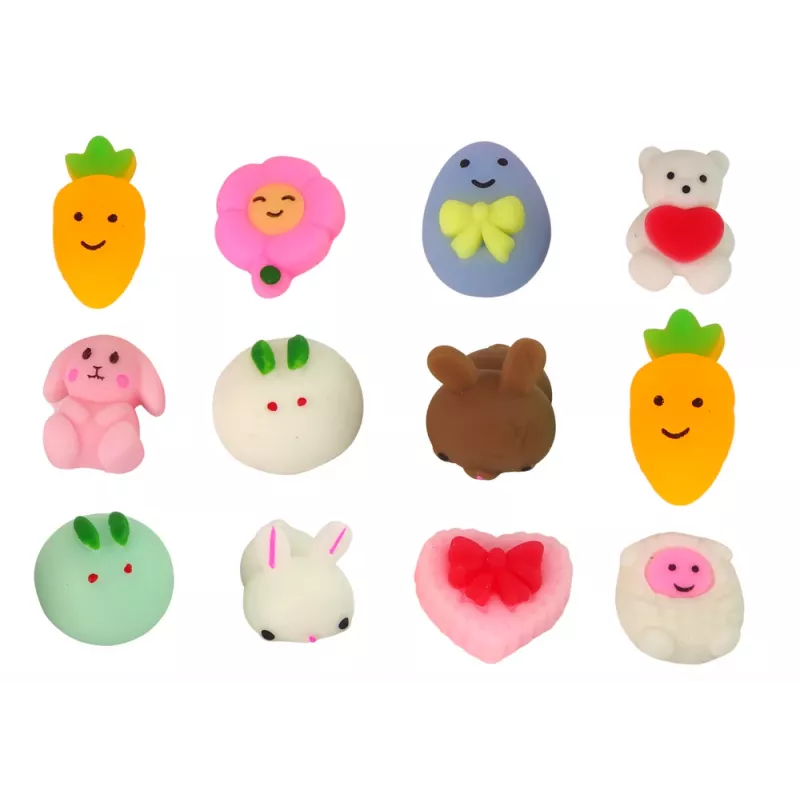 LEAN TOYS Huevos de Pascua juguete squishy conejo 12 uds.