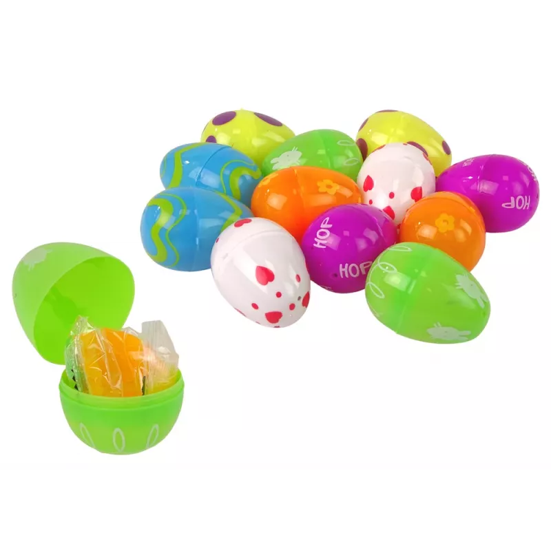 LEAN TOYS Huevos de Pascua juguete squishy conejo 12 uds.