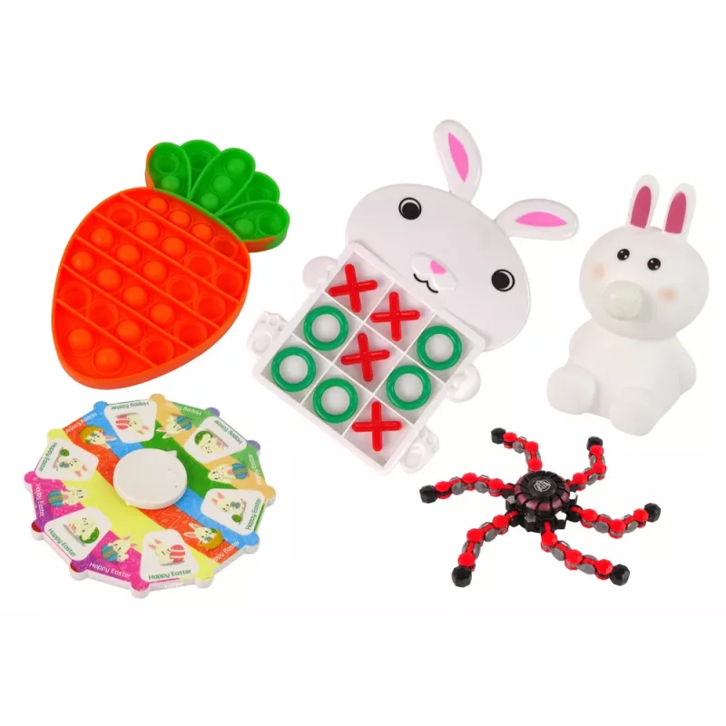 LEAN TOYS Pascua Set de juguetes fidget antiestrés 24 elementos