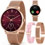 3MK PROTECTION Smartwatch Altora Vivid Lady – AMOLED, frecuencia cardíaca, SpO2, IP68, correa de silicona rosa