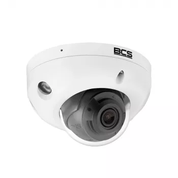 BCS Cámara IP tipo domo exterior 8MP con análisis IA, focal fija 2,8mm, 30m IR, IP67, IK10, PoE BCS-P-DMIP28FSR3L3-Ai2
