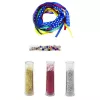 LEAN TOYS Set de manualidades de pulseras de brillo DIY, 10 pulseras, a partir de 6 años
