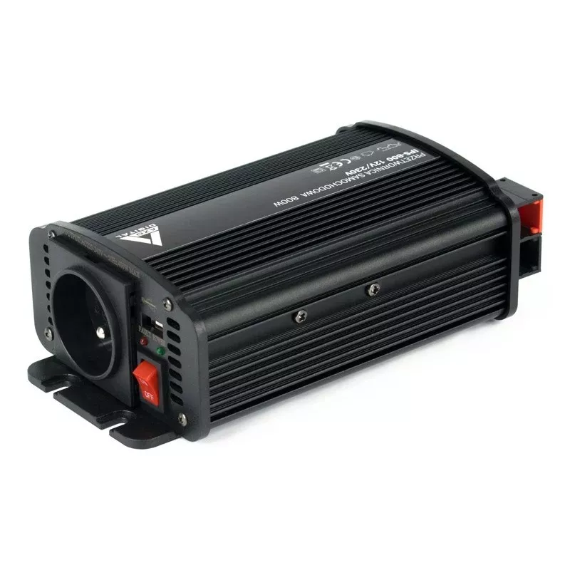 AZO Digital IPS-800U Inversor 800W 12V a 230V de onda sinusoidal modificada con USB