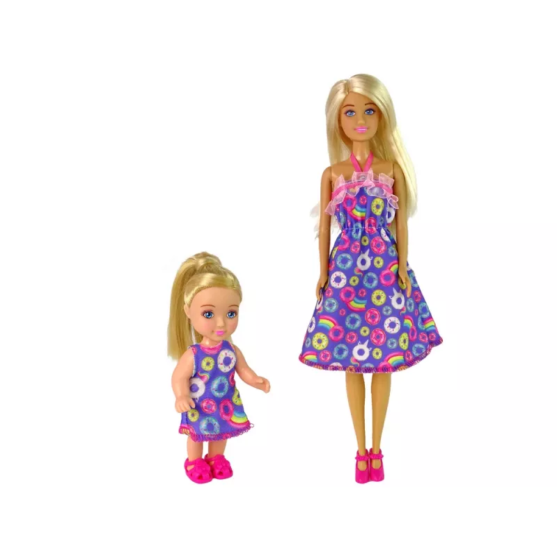 LEAN TOYS Set de carrito de muñecas con accesorios – Cochecito rosa con muñeca de peluche, biberón, manta y bolsa
