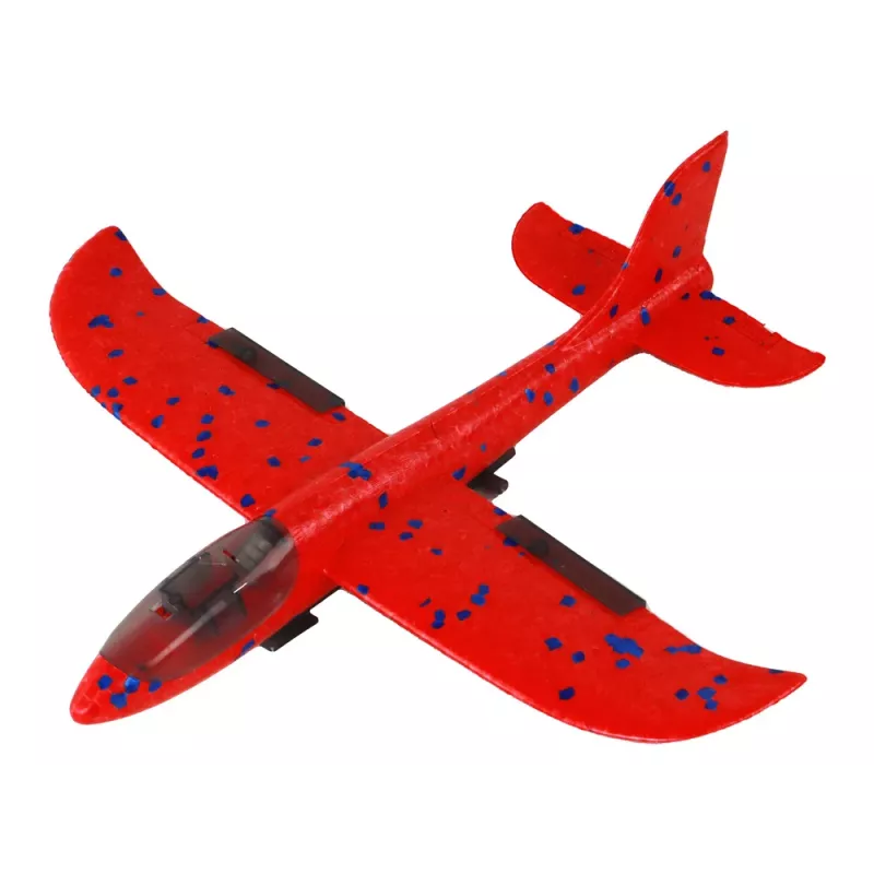 LEAN TOYS Pistola lanzadora de pompas de jabón avión roja