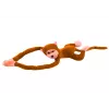 LEAN TOYS Mascota de peluche mono con sonido, marrón claro 80 cm