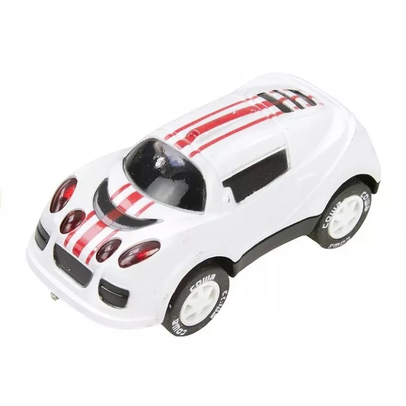 LEAN TOYS Kit de carreras 2 en 1 Set de pista RC slot con 2 coches, circuito modular de 3,6 m, mandos inalámbricos, faros LED, a partir de 6 años
