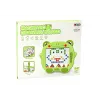 LEAN TOYS Pizarra de aprendizaje magnética rana con lápiz y cuentas verdes puzzle