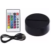 LEAN TOYS Lámpara lunar LED 3D inalámbrica con mando a distancia y táctil, 16 colores, regulable, recargable, PLA, 150 mm