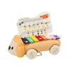 LEAN TOYS León de arrastre con ruedas juguete musical para niños pequeños, instrumento de aprendizaje multicolor