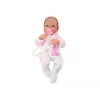 LEAN TOYS Muñeca bebé con chupete, pelele de unicornio, manta rosa y accesorios, 35 cm