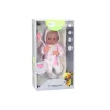 LEAN TOYS Muñeca bebé con chupete, pelele de unicornio, manta rosa y accesorios, 35 cm