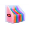 LEAN Organizador de documentos vertical carpeta con pestañas de colores y compartimentos A4