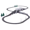 LEAN TOYS Set de tren eléctrico con puente levadizo y vía de 366 cm