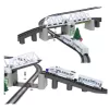 LEAN TOYS Set de tren eléctrico con puente levadizo y vía de 366 cm
