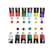 LEAN Set de pinturas acrílicas en tubos, 12 colores, 12 ml cada uno, calidad estudiante