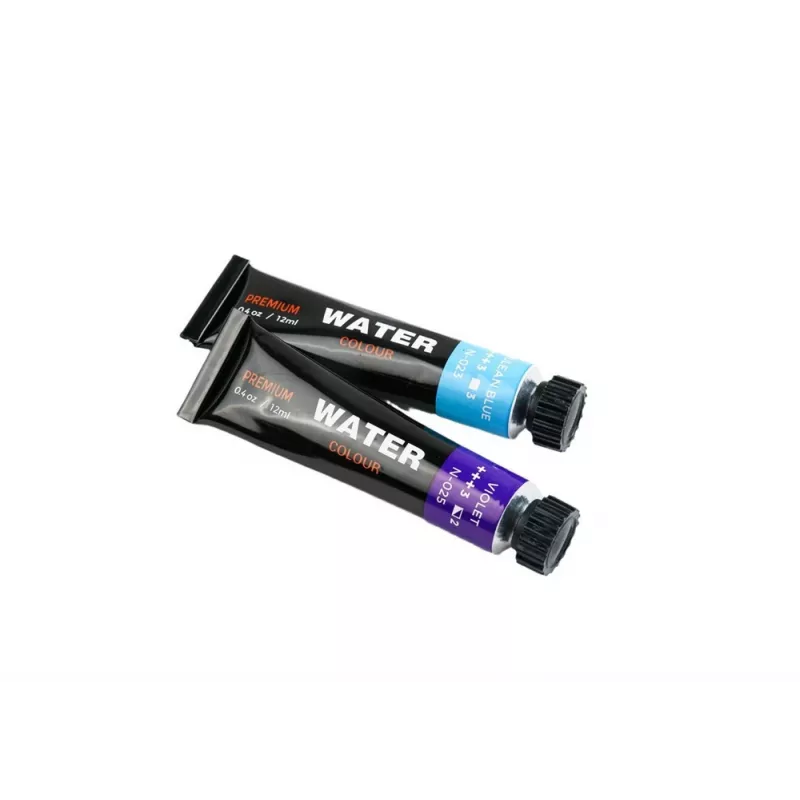 LEAN Set de pinturas acrílicas en tubos, 12 colores, 12 ml cada uno, calidad estudiante
