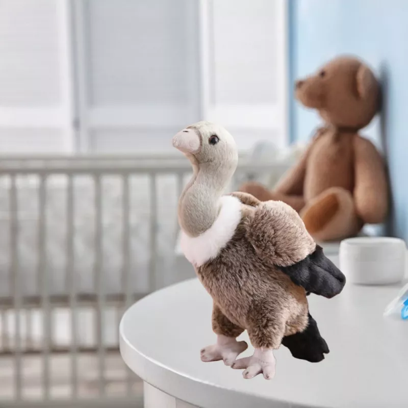 LEAN TOYS Buitre de peluche pájaro peluche mascota peluche 25cm