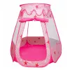 LEAN TOYS Tienda de juegos infantil, piscina seca, piscina de bolas, habitación de jardín, estrellas, rosa