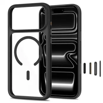 TECH-PROTECT MAGONE Funda MagSafe y cristal pack de 2 para iPhone 17 Pro Max / 18 Pro Max - Negro/Transparente