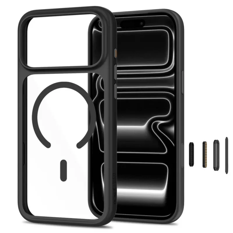 TECH-PROTECT MAGONE Funda MagSafe y cristal pack de 2 para iPhone 17 Pro Max / 18 Pro Max - Negro/Transparente