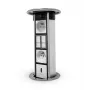 LEGRAND EM/HU-STP-1S-3EU Columna de escritorio caja vacía para 8 módulos, aluminio/negro