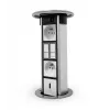 LEGRAND EM/HU-STP-1S-3EU Columna de escritorio caja vacía para 8 módulos, aluminio/negro