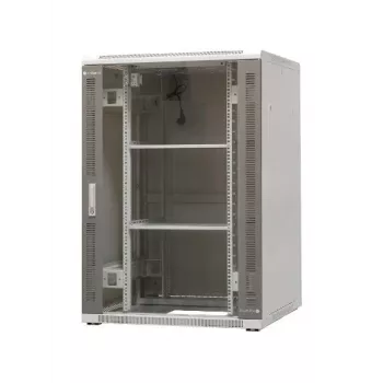 EmiterNet Top Armario de red de suelo 24U, 800x800x1180 mm, puerta de cristal frontal, negro EM/SH05D-8824