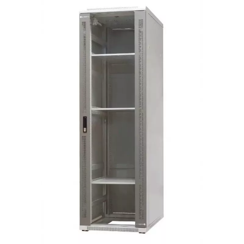 EMITER EmiterNet Top Armario de red de suelo 42U, 600x1000x1980 mm, puerta frontal de cristal, negro EM/SH05D-6042