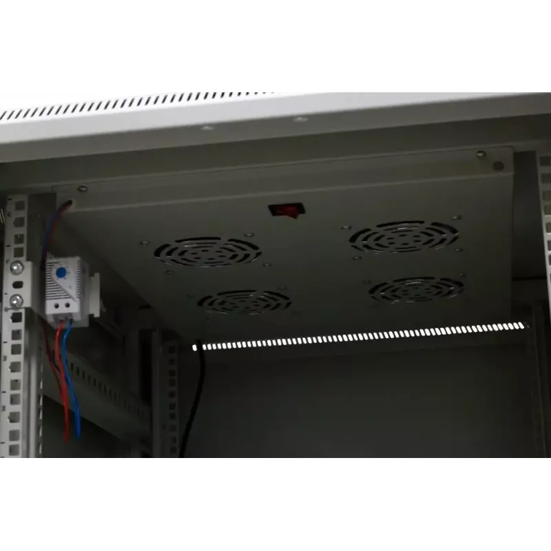 EMITER EmiterNet Top Armario de red de suelo 42U, 600x1000x1980 mm, puerta frontal de cristal, negro EM/SH05D-6042