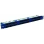 EMITERNET 48 puertos RJ45 UTP Cat.6 panel de parcheo 1U con guía de gestión de cables, azul