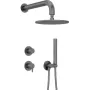 DEANTE Arnika Nero set de ducha empotrado con cabezal de ducha, negro mate