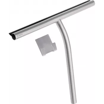 DEANTE ADI_F31K escurridor de agua con colgador, goma de 25 cm, mango de plástico ergonómico, negro/blanco