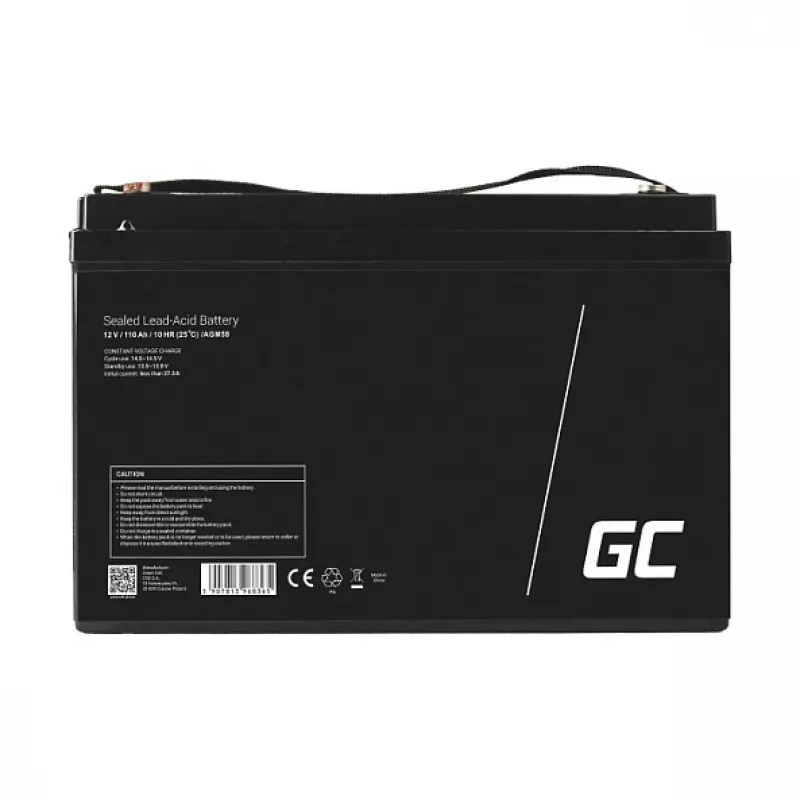 Green Cell AGM VRLA 12V 110Ah batería sin mantenimiento