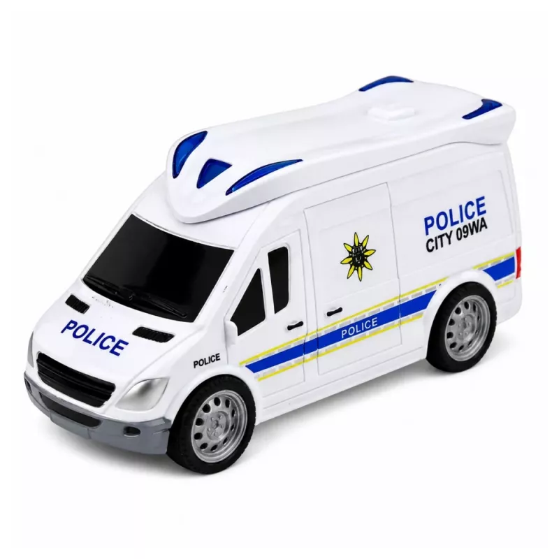 LEAN TOYS garaje comisaría de policía con 2 coches, helicóptero, walkie-talkie, luz y sonido | 31588