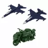 LEAN TOYS set militar figuras de soldados vehículos militares torre accesorios 72 uds.
