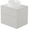 DEANTE mueble bajo lavabo de pared con lavabo de granito compuesto 360 mm blanco/antracita