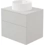 DEANTE mueble bajo lavabo de pared con lavabo de granito compuesto 360 mm blanco/antracita