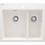 DEANTE ZQE A503 fregadero de cocina de granito compuesto 1,5 cubetas con escurridor, grafito