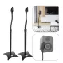 DNA SS 1 SET – par de soportes de altavoz de acero, altura ajustable 800-1300 mm, carga 30 kg, plegables, negro