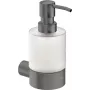 DEANTE ADR_D421 dispensador de jabón líquido manual de pared, 1L, plástico ABS blanco, cerradura con llave, ventana transparente
