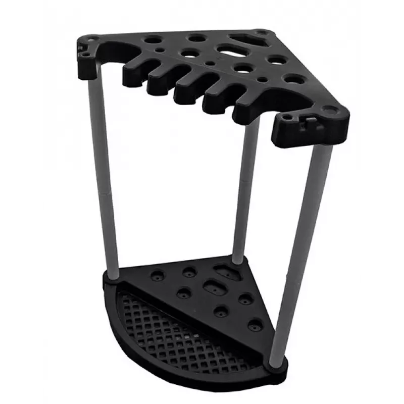 KETER Soporte para herramientas de jardín Estante de herramientas de esquina negro